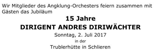 Feier 15 Jahre Dirigent