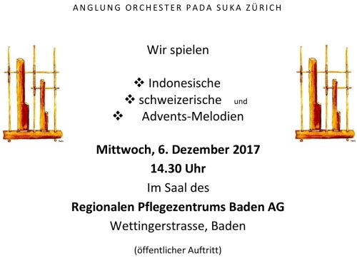 Angklung-Konzert Pfegezentrum Baden