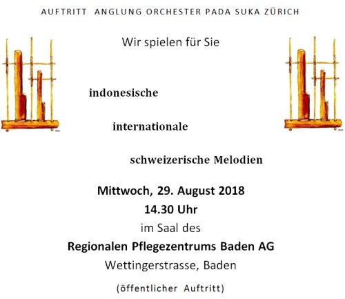 Angklung-Konzert im regionalen Plegezentrum in Baden