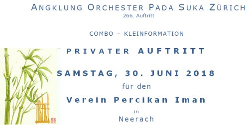 Angklung-Konzert für Verein Percikan Iman in Neerach
